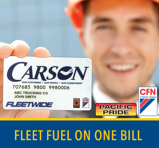 Both CFN & Pacific Pride Cards on the same bill & fleet management software