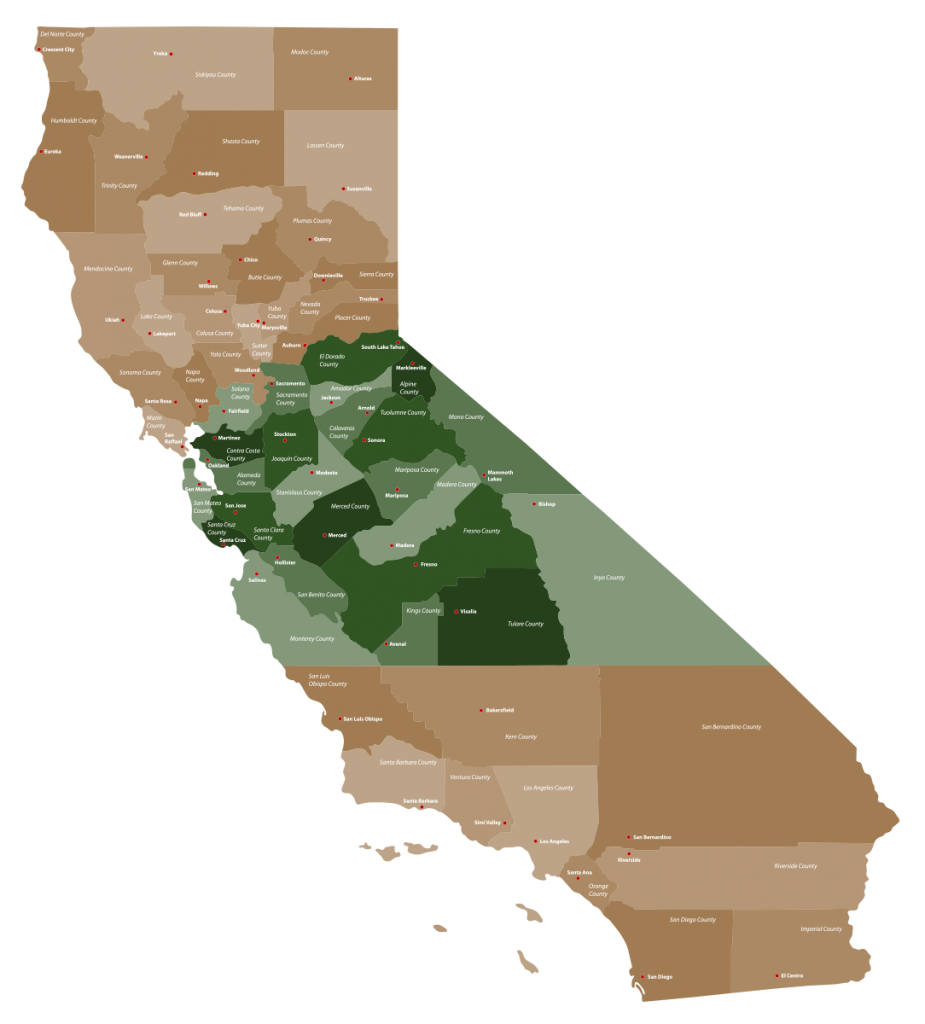 california map central